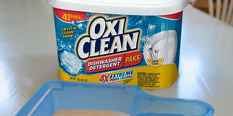 OxiClean Extreme Power Crystals Dishwasher Detergent, 41 Count in the use