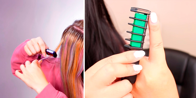 Review of MSDADA 6 Colors New Temporary Bright Hair Chalk Comb