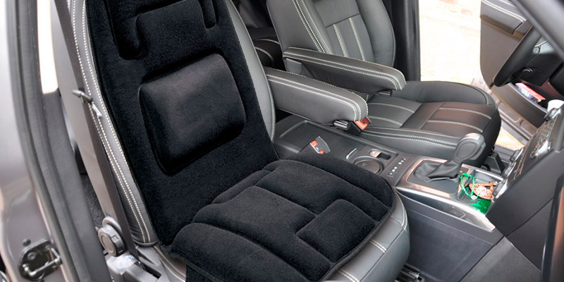 Relaxzen Massage Car Seat Cushion with Heat in the use