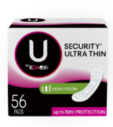U by Kotex 56Pcs Security Ultra Thin Heavy Flow Feminine Sanitary Pads