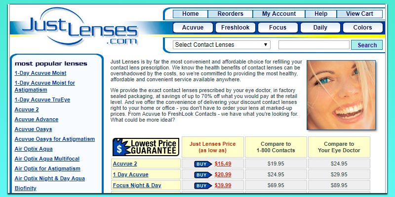 Detailed review of Just Lenses Color Disposable Contact Lenses