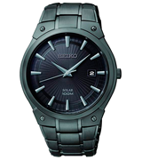 Seiko SNE325 Solar Black Stainless Steel Watch