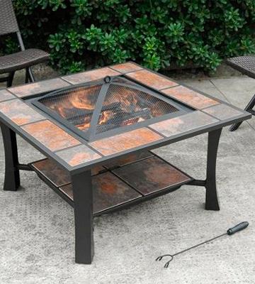 Review of Outsunny Square Outdoor Backyard Patio Firepit Table