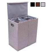 BirdRock Home Home Double Laundry Hamper with Lid
