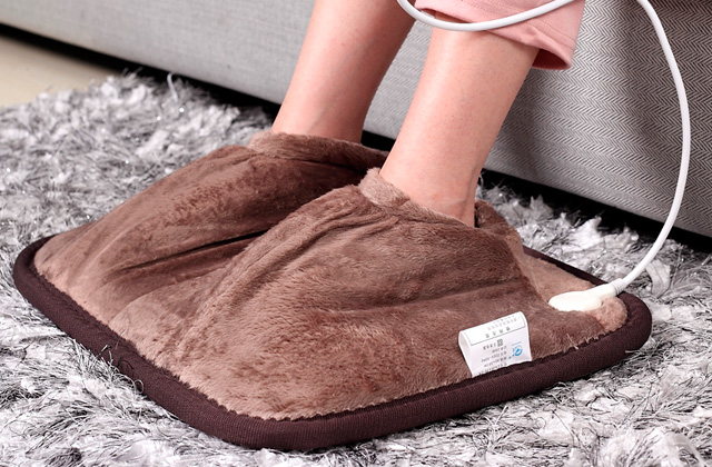 Winter Warmer Foot Electric Shoes Plush Warming Slipper Feet Heat     RF5 