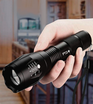 2PC Tactical 350000LM Zoomable Focus T6 LED High Power Flashlight 186*50 Torch 
