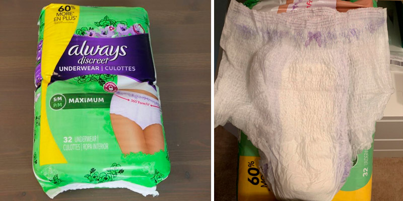 Review of Always Discreet Maximum Protection Incontinence & Postpartum Underwear for Women