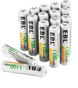 EBL AAA16 1100mAh Rechargeable AAA Batteries