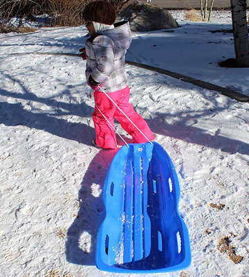 Review of Slippery Racer Downhill Xtreme Toboggan Snow Sled