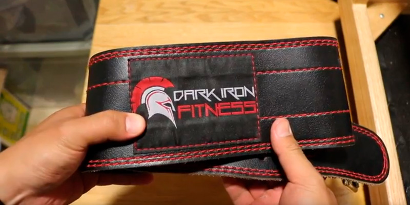 Dark Iron Fitness Leather Pro Weight lifting Belt in the use