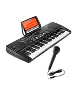 Hamzer 61-Keys Digital Music Piano Keyboard with Microphone and Sticker Sheet