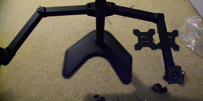 Review of WALI MF002 Free Standing Dual LCD Monitor Fully Adjustable Desk Mount Fits Two Screens up to 27”