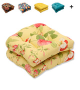Pillow Perfect 495552 Outdoor/Indoor Risa Lemonade Wicker Seat Cushion