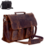 KomalC Retro Leather Messenger Bag