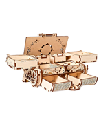 UGEARS Antique Box 3D Mechanical Treasure Models, Self-Assembling Precut Wooden Gift