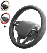 SEG Direct B01GLMEK60 Black Microfiber Leather Auto Car Steering Wheel Cover