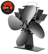 CWLAKON Heat Powered Stove Fan 2019 Upgrade Designed Silent Operation 4 Blades