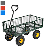 VIVOHOME (VH524-GR) Heavy Duty 1100 Lbs Capacity Mesh Steel Garden Cart