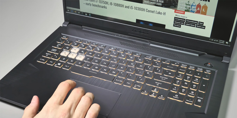 ASUS TUF FX706HC High-Performance Gaming Laptop in the use