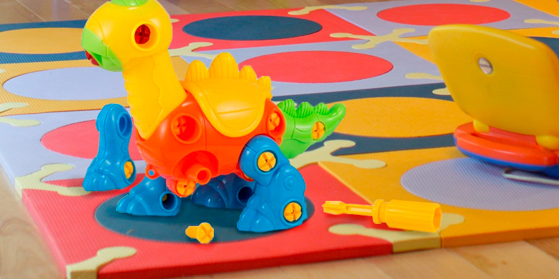 Review of EIAIA 3 Pack Take Apart Dinosaur Toys STEM Building Toys+ 3 Pack Bonus Realistic Dinosaur Figures