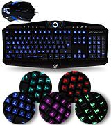 Beyondtek Eagle Z-767 Ergonomic Waterproof Illuminated Backlight Backlit Multimedia Gaming Keyboard