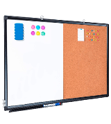 maxtek Combination 36x24 Inch Magnetic Whiteboard & Cork Board