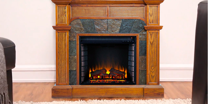 Review of Southern Enterprises FA9285E Electric Fireplace with TV Stand