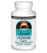 Source Naturals SN2042 L-Arginine L-Citrulline Complex 1000mg Essential Amino Acid Supplement
