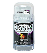 Crystal Unscented, 4.2 oz Mineral Deodorant Stick for Men