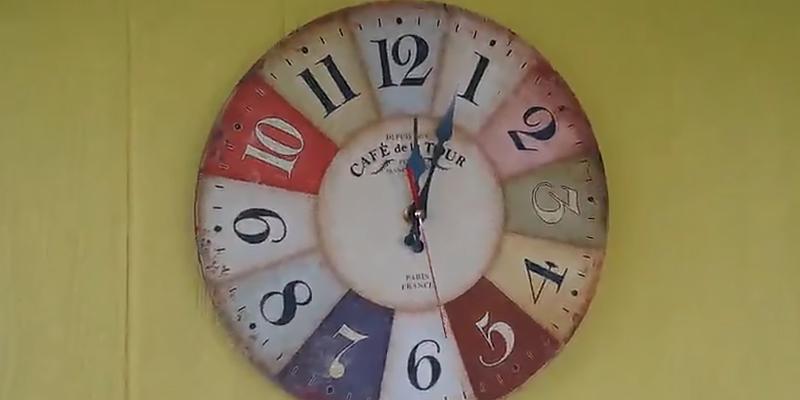 Review of NALAKUVARA Vintage Colorful Wood Wall Clock