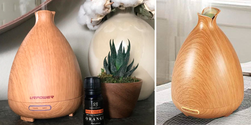 URPOWER 150ml Wood Grain Ultrasonic Essential Oil Diffuser in the use