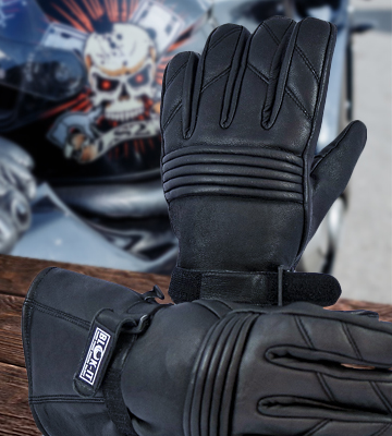 Blok-IT Motorbikes all seasons Leather Motorcycle Gloves 3M Thinsulate Material - Bestadvisor