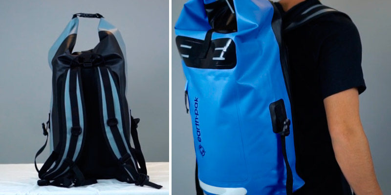 Earth Pak 5741-6320-35LBluePremiumBackpack Waterproof Backpack in the use