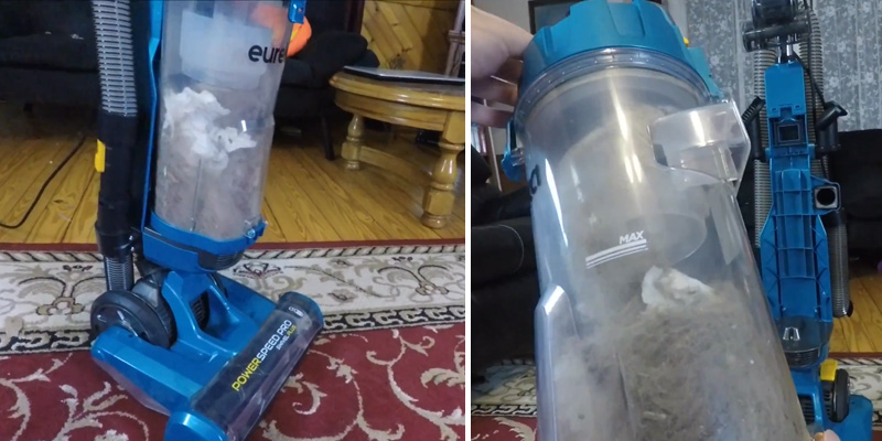EUREKA PowerSpeed Bagless Upright Vacuum Cleaner in the use