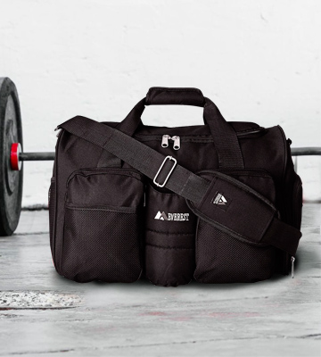 Large Capacity Black & White PhD Nutrition Sports Gym Bag Shoulder Strap 