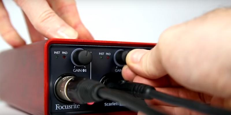 Focusrite Scarlett 18i8 Audio Interface with Four Focusrite Mic Preamps in the use