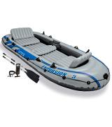 Intex Excursion 5 with Aluminum Oars and High Output Air Pump