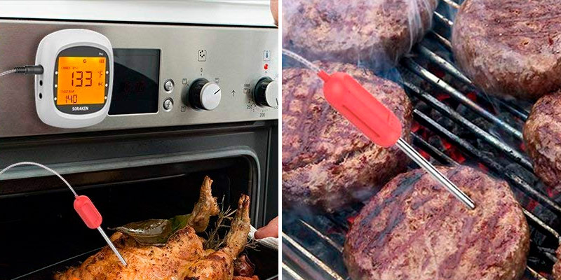 Review of Soraken 4 Probes Wireless Meat Thermometer for Grilling, Bluetooth Meat Thermometer