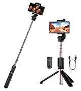 Yoozon WS-SQB645B Selfie Stick Tripod Bluetooth