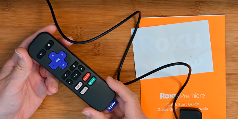 Roku Premiere 4K UHD Streaming Media Player in the use