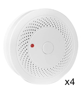 Lecoolife (0804) Battery Operated Smoke Detector (4-Pack)