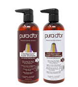 PURA D'OR ColorHarmony Purple Shampoo & Conditioner Biotin Set (16oz x 2) For Bleached, Blonde, Silver & Color Treated Hair