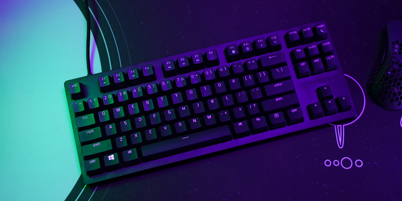 Razer Huntsman Tournament Edition TKL Tenkeyless Gaming Keyboard in the use
