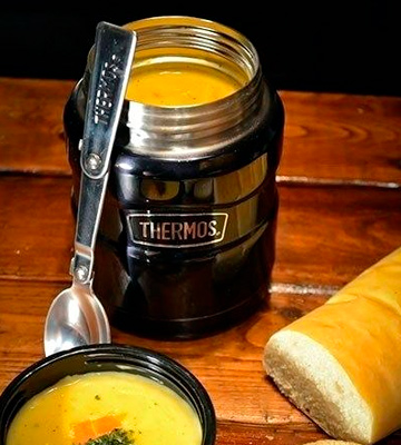 Review of Thermos 16 oz Stainless King Food Jar with Folding Spoon