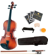 Mendini MV300 Solid Wood Satin Antique Violin Size 4/4