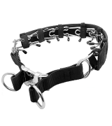Mayerzon Steel Chrome Plated Prong Dog Training Collar with Protector