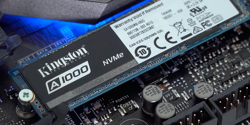Kingston A1000 NVMe PCIe M.2 2280 Internal SSD in the use