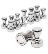 MapMagnets 16x20 12 Brushed Nickel Magnetic Push Pins