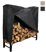 Sunnydaze Decor 4-Foot Firewood Log Rack with Cover