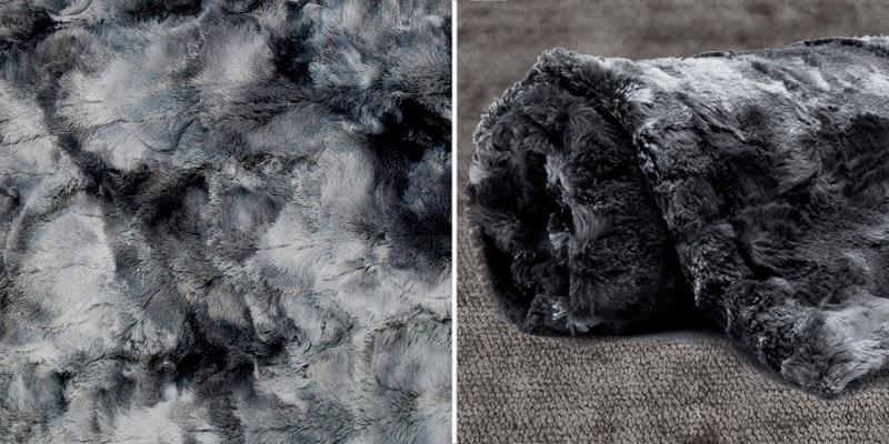 Review of Chanasya Super Soft Fur Faux Charcoal Gray Waivy Fur Pattern
